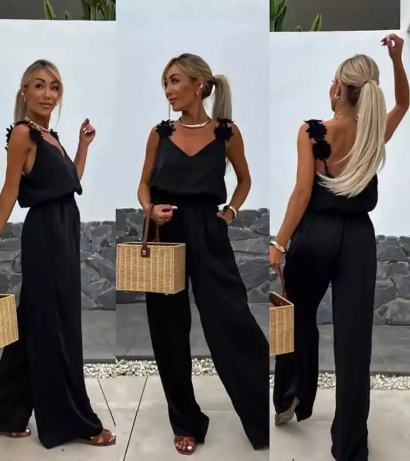 Fiore | Tuta Elegante con Spalline a Fiore