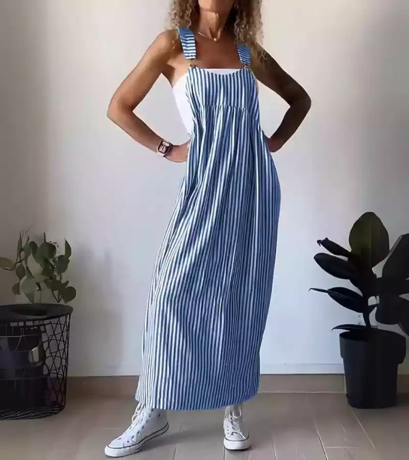 Laura | Abito Lungo a Righe Ultra Leggero
