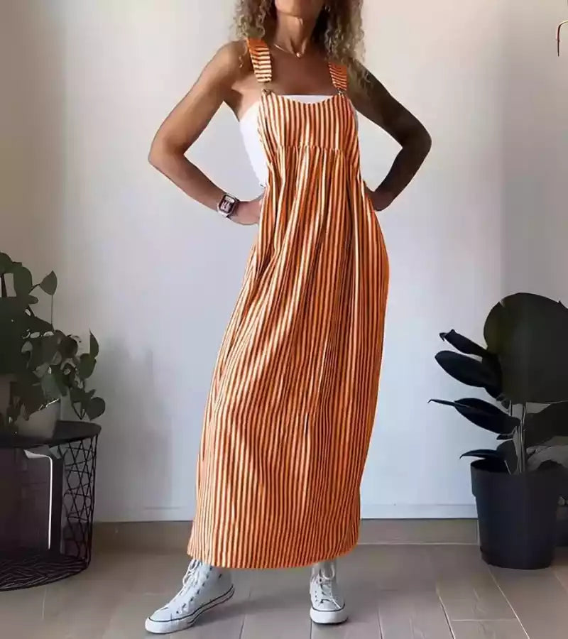 Laura | Abito Lungo a Righe Ultra Leggero