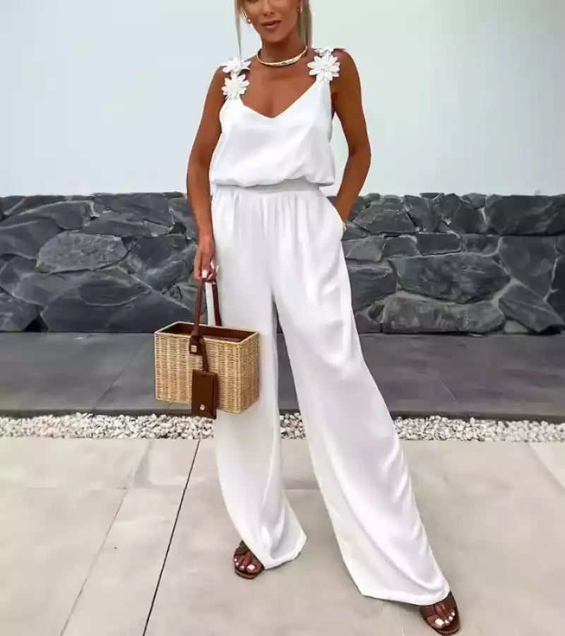 Fiore | Tuta Elegante con Spalline a Fiore