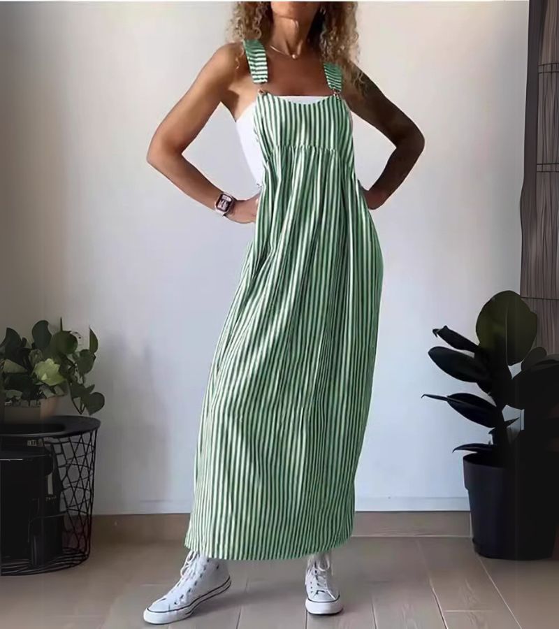 Laura | Abito Lungo a Righe Ultra Leggero