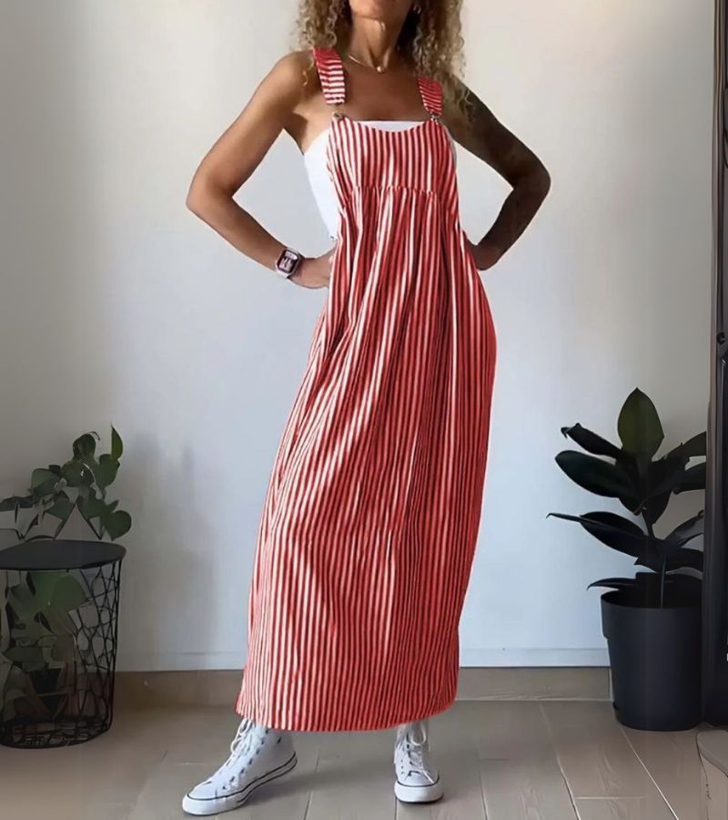 Laura | Abito Lungo a Righe Ultra Leggero