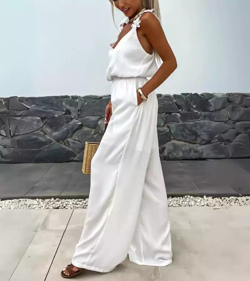 Fiore | Tuta Elegante con Spalline a Fiore