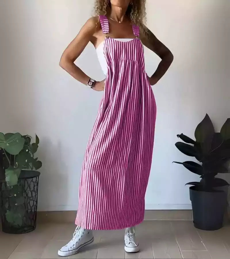 Laura | Abito Lungo a Righe Ultra Leggero