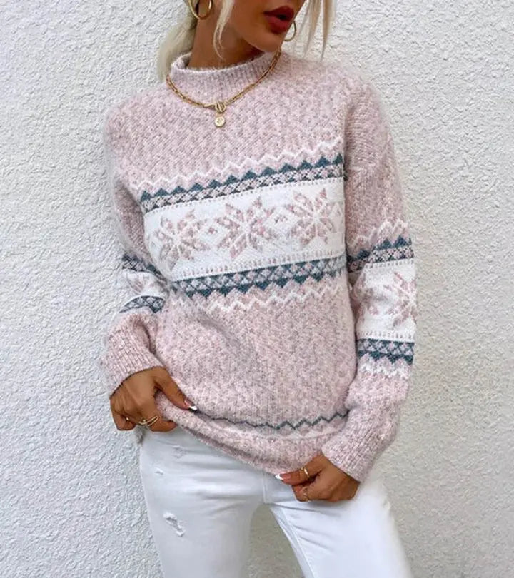 Elsa | Maglione Morbido con Motivo Scandinavo